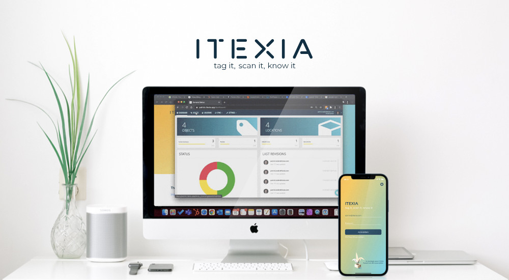 ITEXIA Inventarisierungssoftware auf Computer und Smartphone